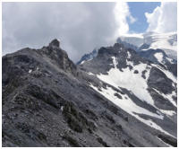 Blick vom Tabaretta-Joch zur Payerhtte und zum Ortler