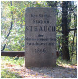Trigonometrische Punkt der "Kniglich-Schsischen Station Strauch der mitteleuropischen Gradmessung von 1866".