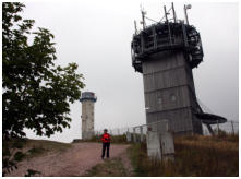Auf dem Schneekopf: Aussicht schlecht -Turmaufstieg fllt aus