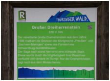 Der Groe Dreiherrenstein ist u.a. auch der Mittelpunkt des Rennsteiges