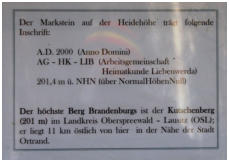 Informationstafel am Heideberg-Rundweg
